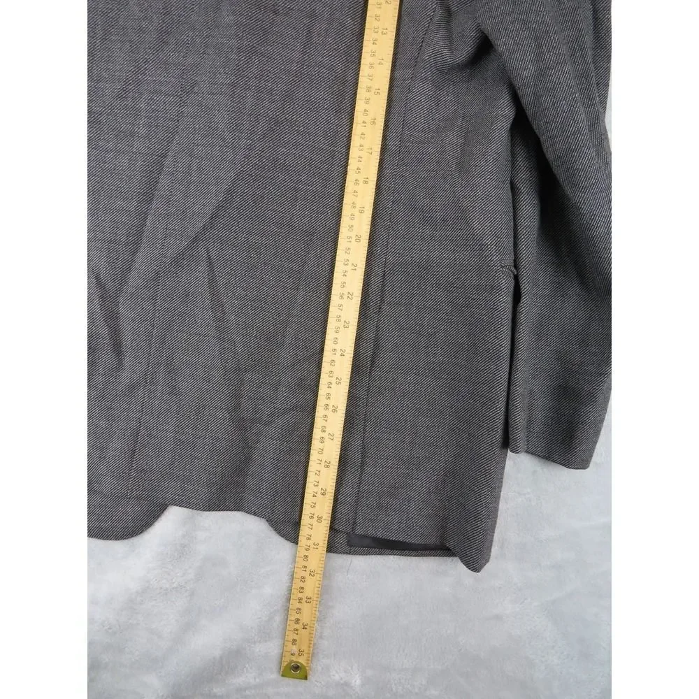 Canali Travel Blazer Mens 46R(EU56) Grey Wool Italia Tailoring Luxury Sport Coat